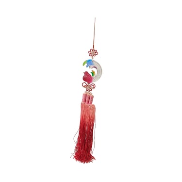Crystal Glass Fengshui Fortune Mix Color Artistic Phoenix Decor Tassel ws2201E 
