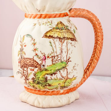Antique French Faïence Chinoiserie Pitcher