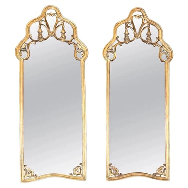 Pair of Beautiful Vintage French Directoire Gilded Wall Mirrors