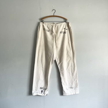 Vintage 70s Maricopa Hospital Pants Stenciled Drawstring Size L 