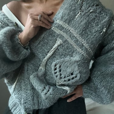 vintage fuzzy oversized mohair  sweater 