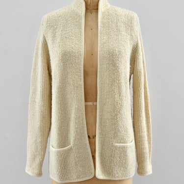 coming soon... Open Front Bouclé Knit Cardigan / S