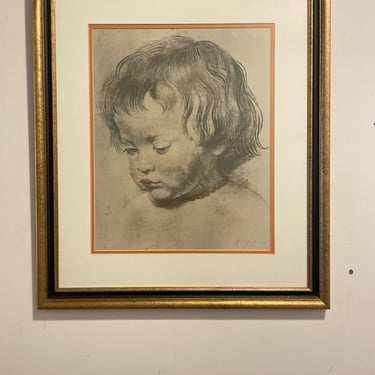 Framed Print "Sketch of Child" by Peter Paul Rubens