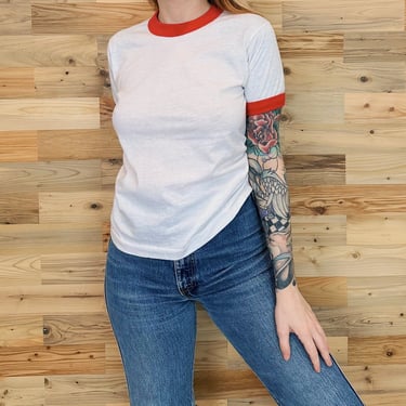 80's Soft and Thin Vintage Ringer Baby Tee 