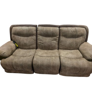 Brown 3pc Modular Automatic Recliners