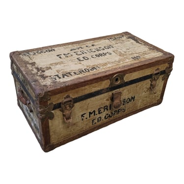 COMING SOON - Antique Education Corps Foot Locker Chest