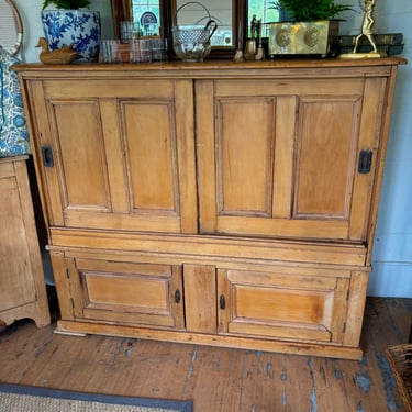 Unique Antique Irish Pine Cabinet