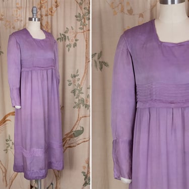 Edwardian Dress - Petite Edwardian Rational Dress with Internal Cotton Bodice in Lilac Silk with Pintuck Pleats 