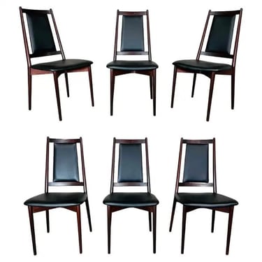Set of 6 Danish Modern Teak Dining Chairs After Johannes Andersen 