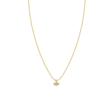 Bezel Set Marquise Diamond Necklace