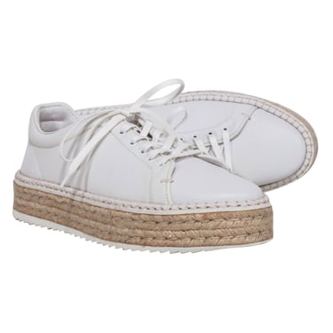 Rag & Bone - White Espadrille Lace Up Sneakers Sz 10