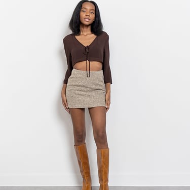 High waisted mini skirt 90s best sale