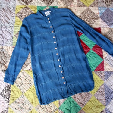 90s Johnny Was Sheer Rayon Tunic Top Size S 