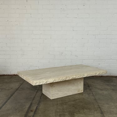 Travertine coffee table with texture edges 