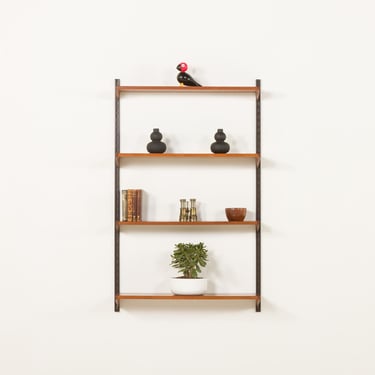 Kai kristiansen teak shelving unit for FM Mobler, Denmark, 1960s 