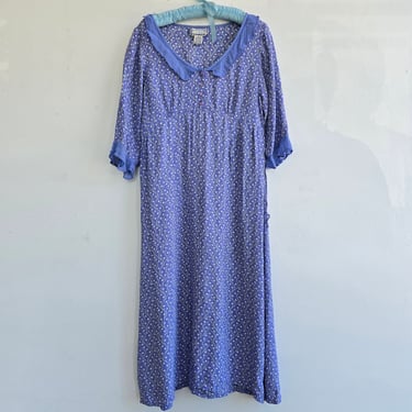 Cottage Floral Periwinkle Rayon Dress