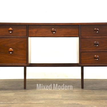 Mid Century Walnut Desk by Stanley Furniture 