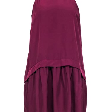 Likely - Plum Purple Sleeveless Drop Waist Dress Sz S