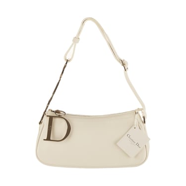 Dior White Logo Mini Shoulder Bag