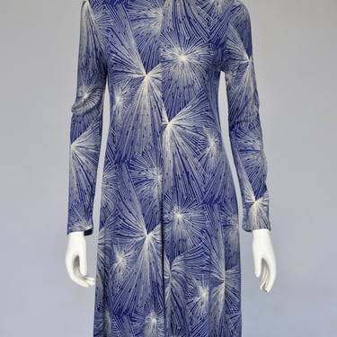 1970s Diane Von Furstenberg fireworks dress XS-M 