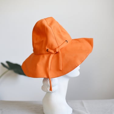 1960s Orange Floppy Summer Hat 