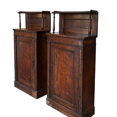 Pair of Antique William IV Mahogany Hall Cabinets