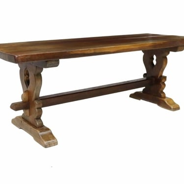 Antique French Oak Monastery Refectory Trestle Dining Table 