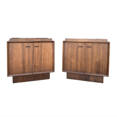 Pair of Tobago Canadian Brutalist Nightstands