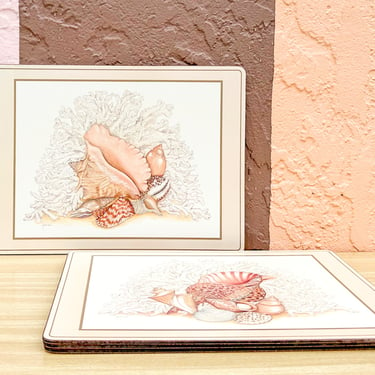 Set of Four Seashell Placemats