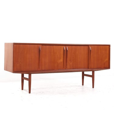 Svend Madsen Style Mid Century Danish Teak Sliding Door Credenza - mcm 