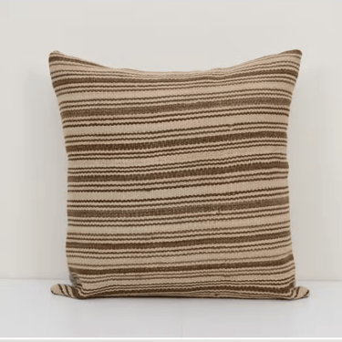 Vintage Striped Organic Hemp Kilim Pillow | 23" X 23"
