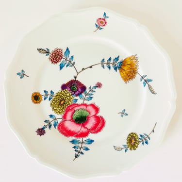 Vintage Limoges &quot;Anemones&quot; Salad Plates, Set of 10