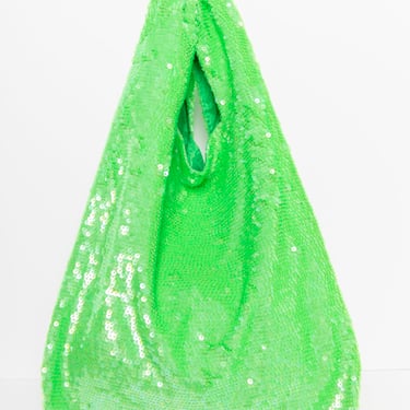 ASHISH Neon Green Sequin Slouch Bag