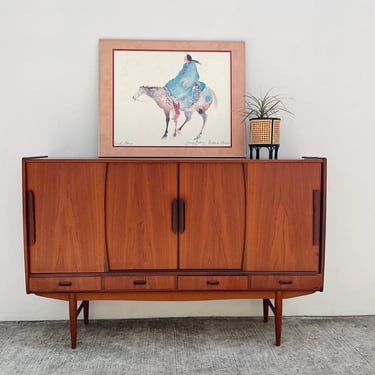 Danish Modern High Board Credenza