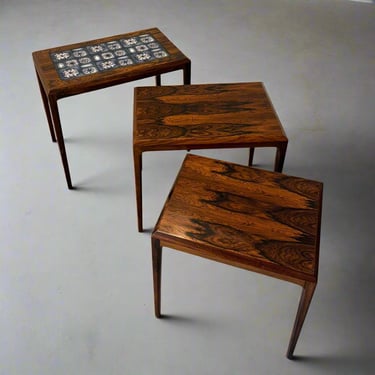 Johannes Andersen for CFC Silkeborg Rosewood Nesting Tables - #A1590