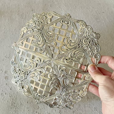 Godinger Silver Plate Trivet, Vintage Expandable Pot Holder Hot Plate 