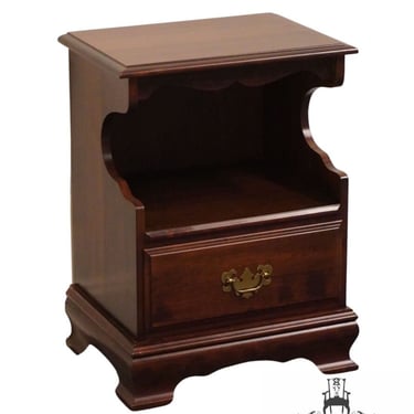 CRESENT FURNITURE Solid Cherry Traditional Style 19" Open Cabinet Nightstand 