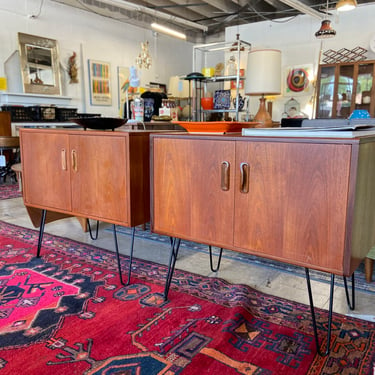 Mid Century Teak Cabinets on Hairpin Legs by GPlan