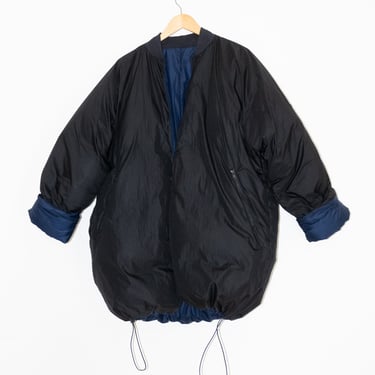 Olympus Reversible Down Jacket in Black and School Blue