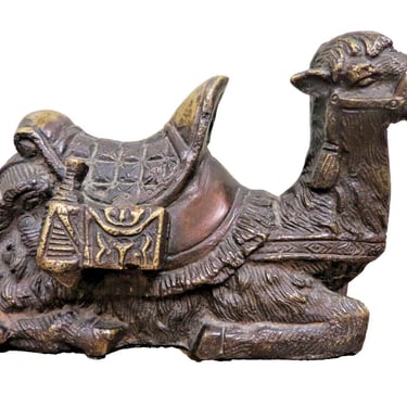 Vintage Brass Camel Figurine Made In India 