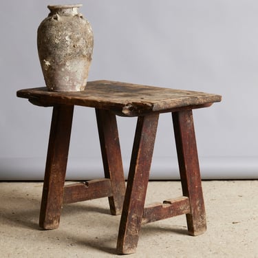 19th Century Primitive Spanish Pine Side Table