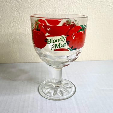 Vintage Mid Century Culver Glass Bloody Mary Goblet Glass 