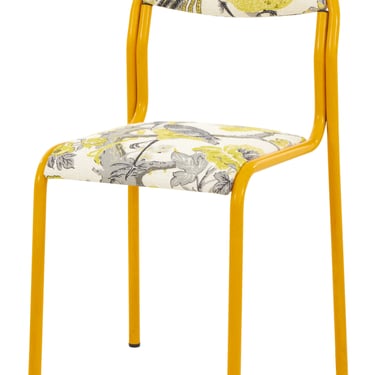 Vintage Yellow Metal Chair