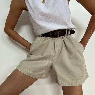 Vintage Khaki Cotton Shorts