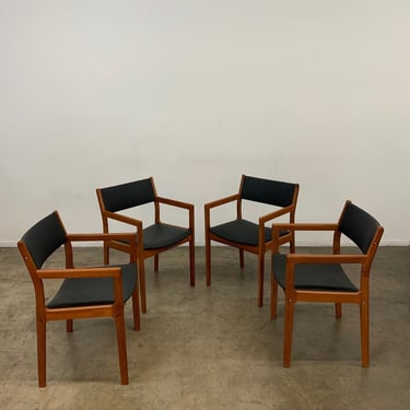 Danish Modern Teak Dining Chairs - set of four 