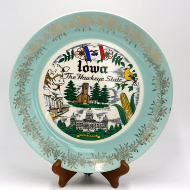 vintage Iowa souvenir plate 