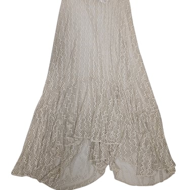 Patbo - Cream Open Fishnet Maxi Skirt Sz S