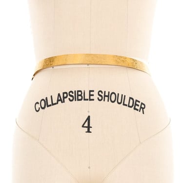 Yves Saint Laurent Textured Goldtone Waist Belt