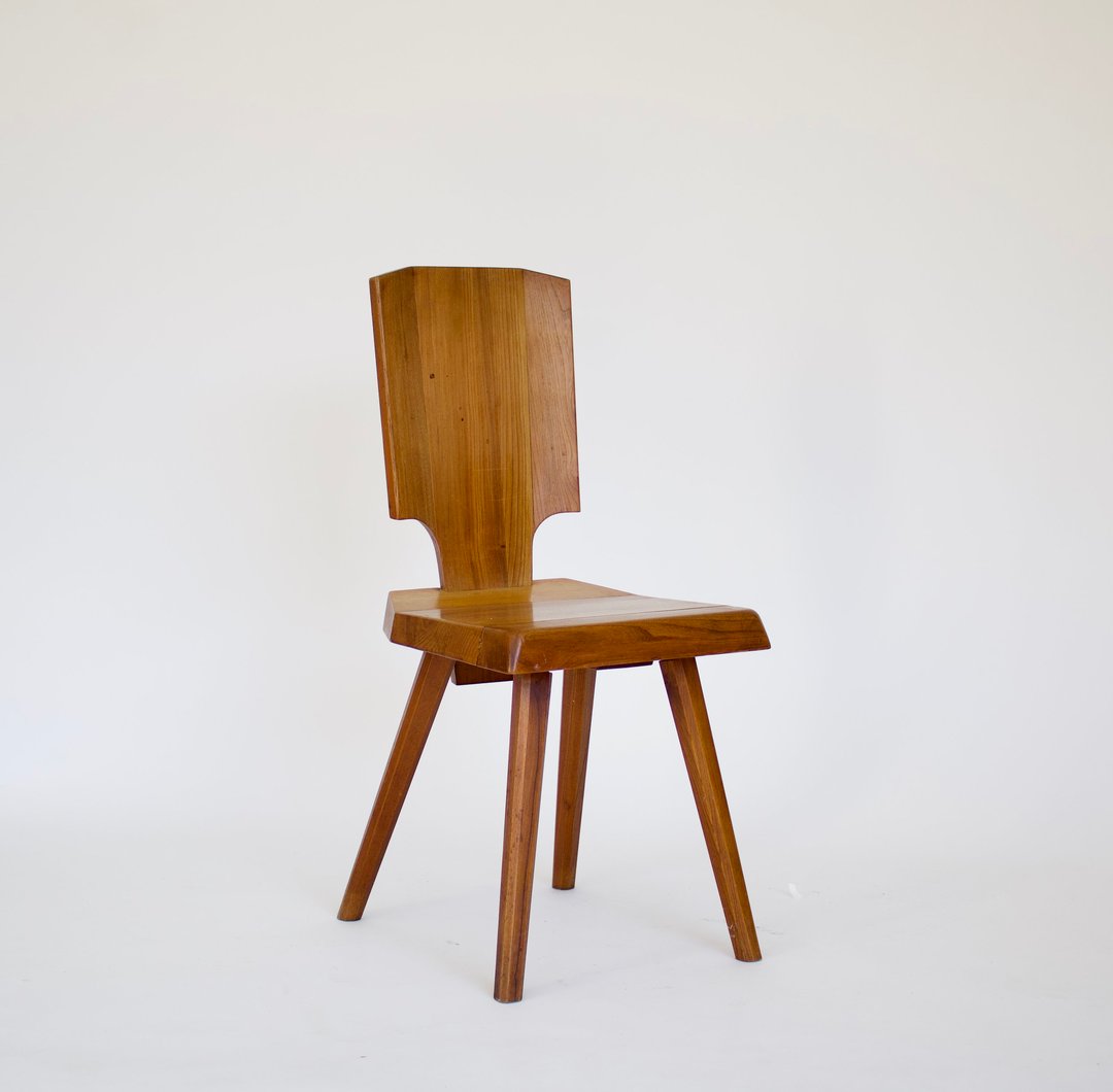 Pierre Chapo French Elm Dining Chair Model S28 Vintage Pavillion