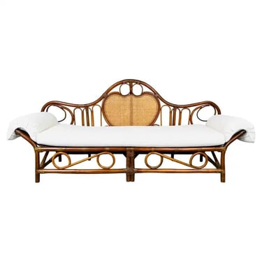 Sculptural Parisian Style Bamboo Daybed Chaise Attributed to Tommi Parzinger 